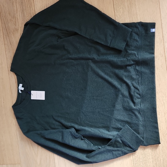 Peter Millar Lava Wash Crew-Neck Sweatshirt in Balsam - Picture 2 of 9